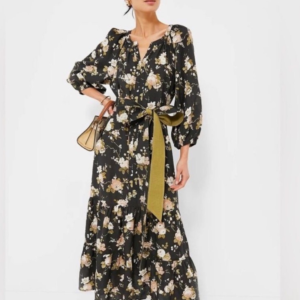Floral Black Dress